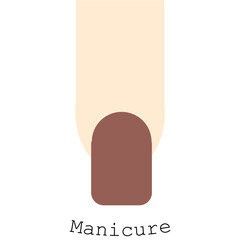 a finger with a manicure .
