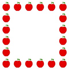 フレーム　リンゴ　赤