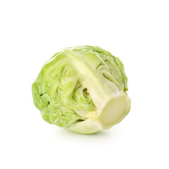 Fototapeta premium Fresh raw Brussels sprout on white background