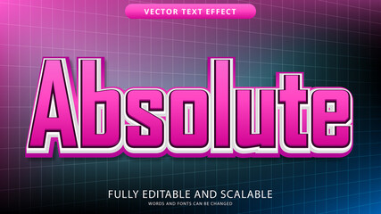 absolute text effect editable eps file