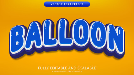 balloon text effect editable eps file