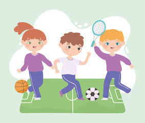 cute kids sport