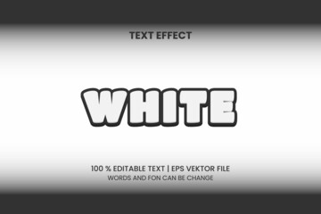 White bold editable text effect
