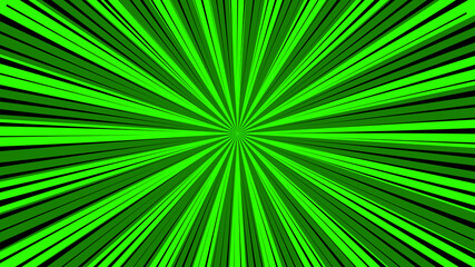 Green abstract background with rays