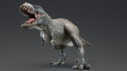 V - Rex dinosaur , of background. 3d rendering © racksuz