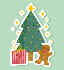 christmas tree and gift