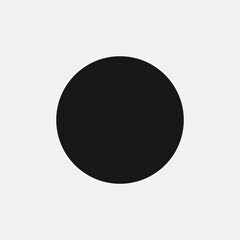 Black circle icon design on white background