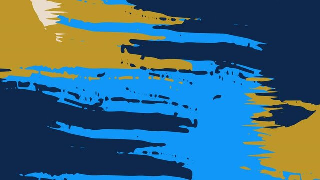 blue Animation transition like a brush of Japanese penmanship