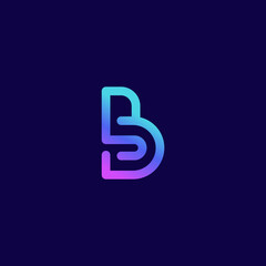 Illustration vector graphic template of letter B colorful logo