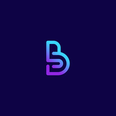 Illustration vector graphic template of letter B colorful logo