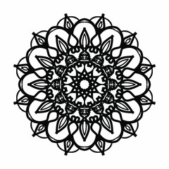 Frame in eastern tradition. Stylized with henna tattoos decorative pattern for decorating covers for book  notebook  casket  magazine  postcard and folder. Flower mandala in mehndi style..