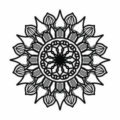 Frame in eastern tradition. Stylized with henna tattoos decorative pattern for decorating covers for book  notebook  casket  magazine  postcard and folder. Flower mandala in mehndi style..