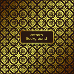 Golden pattern background Premium Vector