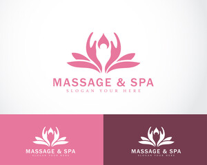 Body Spa Center icon, massage parlor, spa, relax, essential oil, white background, vector illustration lotus beauty
