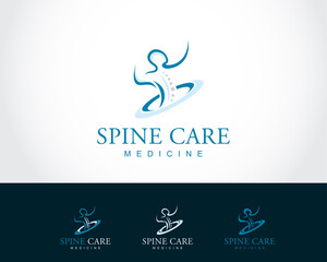 spine care logo creative clinic bone medical massage