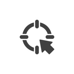Target and arrow vector icon