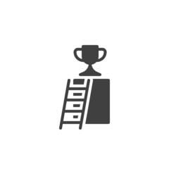Ladder to success vector icon