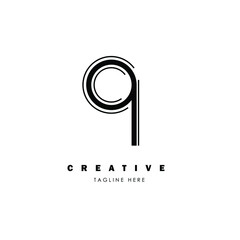 Creative Modern Initial q,p,g Logo Design 