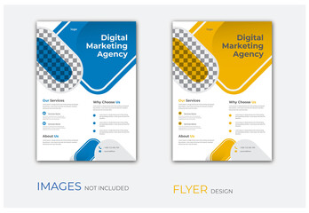  Corporate Flyer Template, digital marketing agency, Corporate business annual report, catalog, magazine.