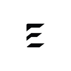 Initial E Modern Logo Design Element