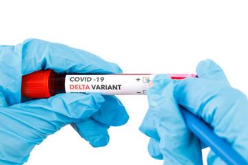 blood test with the label Covid-19 DELTA Variant.