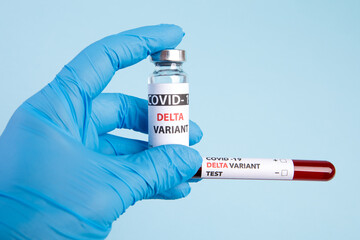 covid 19 delta Variant vaccine in hand. vaccination against coronavirus