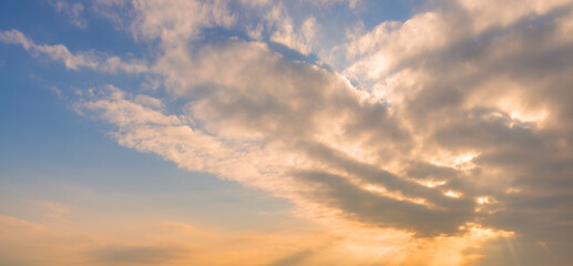 Background photos of an expressive sky with colored clouds