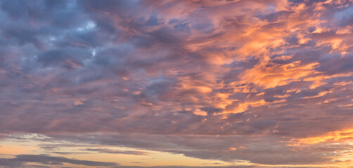 Background photos of an expressive sky with colored clouds