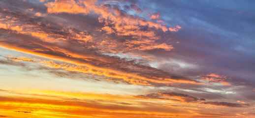 Background photos of an expressive sky with colored clouds
