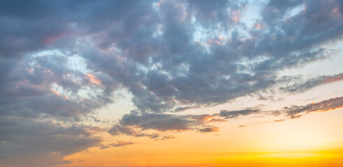 Background photos of an expressive sky with colored clouds