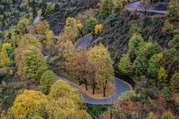 route du col de Turini et ses couleurs d'automne