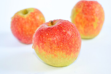 Fresh apples isolated white background