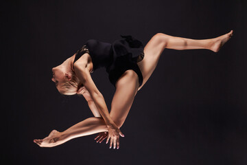 woman in the air. beautiful dancing ballet girl