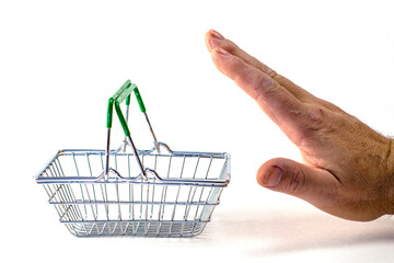 the concept of abandoning purchases of reasonable consumption is a rigidly pushed shopping basket...