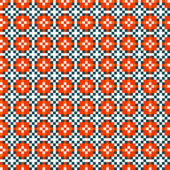 Abstract Cross Pattern generative computational art illustration