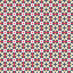 Fototapeta premium Abstract Cross Pattern generative computational art illustration