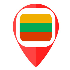 Lithuania flag pin map marker country