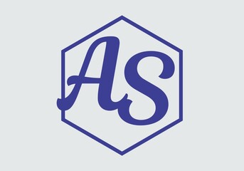 Unique shape of AS initial letter