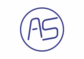 Unique shape of AS initial letter