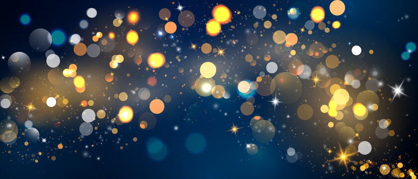 abstract blurred light element that can be used for cover decoration bokeh background with yellow color