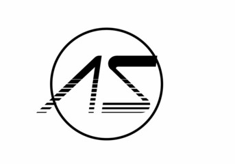 Unique shape of AS initial letter