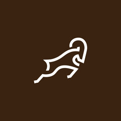 Simple Line Goat Logo