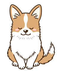 おじぎするコーギー（レッド）