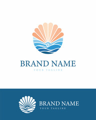 Shoreline Logo - Shell Oyster Beach Vacation Logo