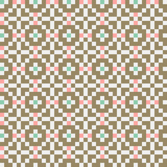 Abstract Cross Pattern generative computational art illustration
