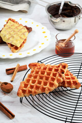 Fresh Baked Delicious Homemade Croissant Waffle