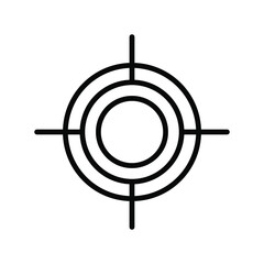 Target aim icon. Vector illustration isolated on white background. EPS 10