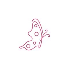 Beauty Butterfly line illustration