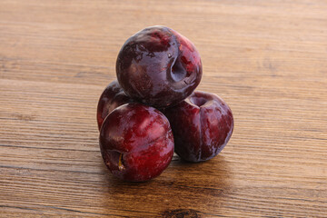 Ripe and sweet purple plum