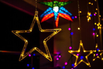 colorful christmas star